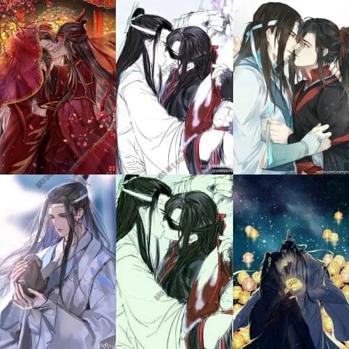 Anime Mo Dao Zu Shi Canvas Painting Wall Art Wei Wuxian Lan Wangji Prints and Posters Pictures for Bedroom Kids Room Decoration