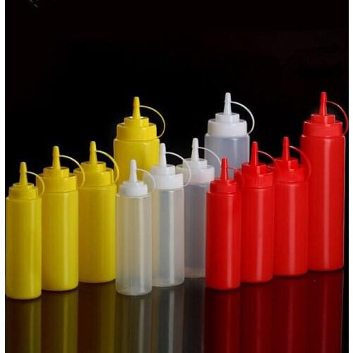 Free shipping 480ml plastic sauce bottle squeeze pot squeeze bottle chocolate sauce bottle tomato salad jam bottle