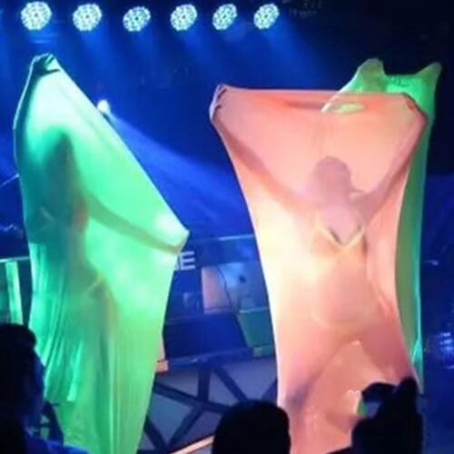 Bar Nightclub Men And Women Gogo Costume Elastic Fluorescent Mesh Cover Sexy Ds Dance Fluorescent Party Performance Wear DWY3008