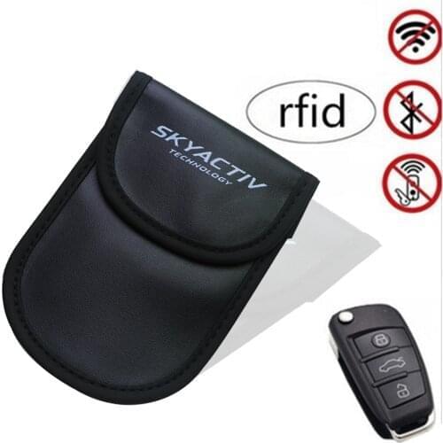 Leather Car keys case bales shielding signal for Mazda skyactive 2 3 5 6 8 cx3 cx4 cx5 cx7 cx8 cx9 cx30 mx5 rx8