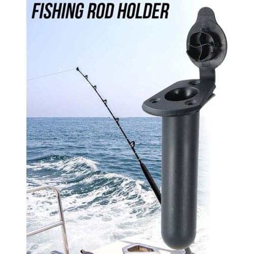 1 Pcs Flush Mount Bracket Holder With Cap Cover Kayak Fishing Boat Fishing Rod Tackle Rowing Boats Kayak Accessory Tool