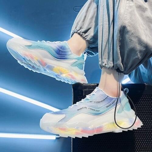 Platform Sneakers for Men Breathable Casual Walking Sports Running Shoes Outdoor Travel Fitness Sneakers Male Vulcanized Shoes