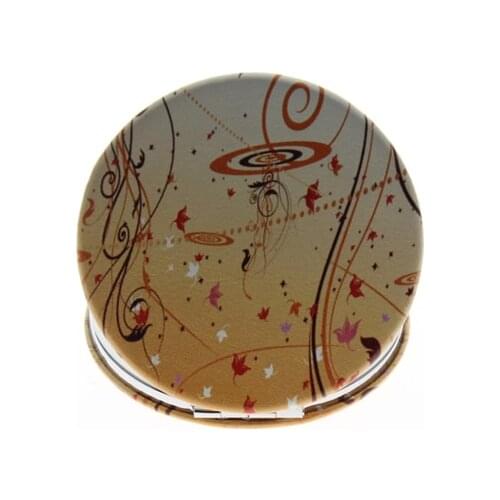 6cm Round Double Sided Stainless Steel Folding Portable Cute Small Purse Mirror Favor