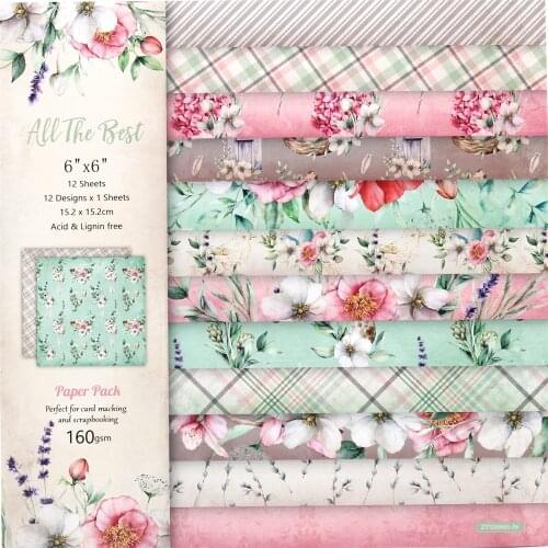 KSCRAFT 12 Sheets All The Best Scrapbooking Pads Paper Origami Art Background Paper Card Making DIY Scrapbook Paper Craft