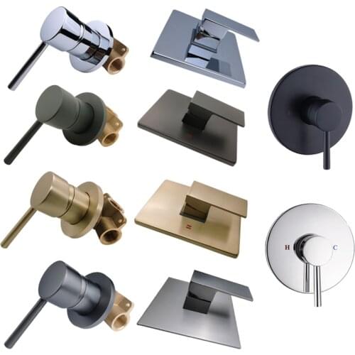 Brass Shower Valve Shower Faucet Concealed Control Valve In Wall Mounted Mixer Valve for Shower Head Gold Matte Black & Chrome
