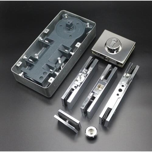 Amazon top seller turkey type full set glass fitting accessories door lock patch fitting floor hinge
