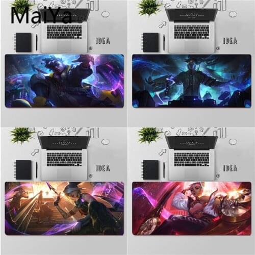 Maiya High Quality LOL True Damage Akali Yasuo Ekko Qiyana Beautiful Anime Mouse Mat Free Shipping Large Mouse Pad Keyboards Mat