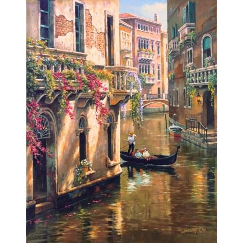 Afternoon Chat Cross Stitch Kits Scenery Color 14CT Unprinted For DIY Embroidered Handmade Arts Set Wall Home Decor