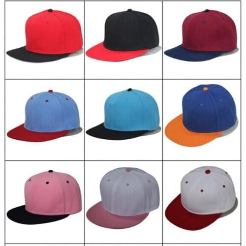 Newly 2 Tone Blank Plain Snapback Hats Hip-Hop Adjustable Bboy Baseball Cap For Men Women Mix Color Mix Order Free Shipping 003
