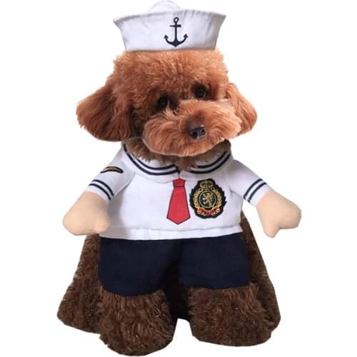 New Design Navy uniform Style Pet dogs Halloween Coat Free Shiping By CPAM Dogs Clothing