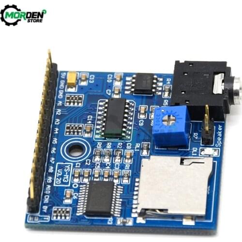 Voice Playback Module Board MP3 Music Player SD/TF Card Integrated IO Trigger UART Protocol Control for Arduino