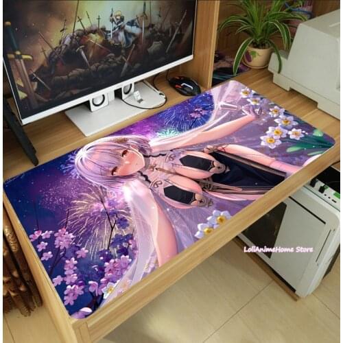 Hot Game Anime Azur Lane Sirius Large Mouse Pad Thicken Laptop Gaming Mice Mat Table Keyboard Mat Anti-Slip Playmat