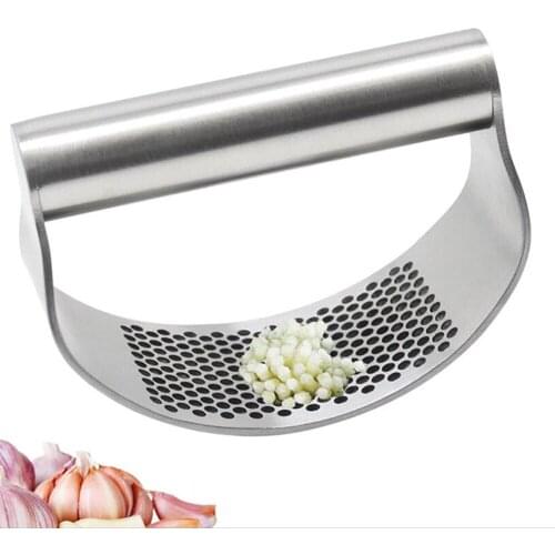 Garlic Press Stainless Steel Garlic chopper Crusher Kitchen Vegetable Garlic Squeezer Masher long handle Mincer Kitchen Gadget