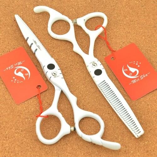 Meisha Professional JP440C Hairdressing Scissors 5.5 Inch/6.0 Inch White Hair Cutting Scissors Thinning Shears Hair Cut A0066A