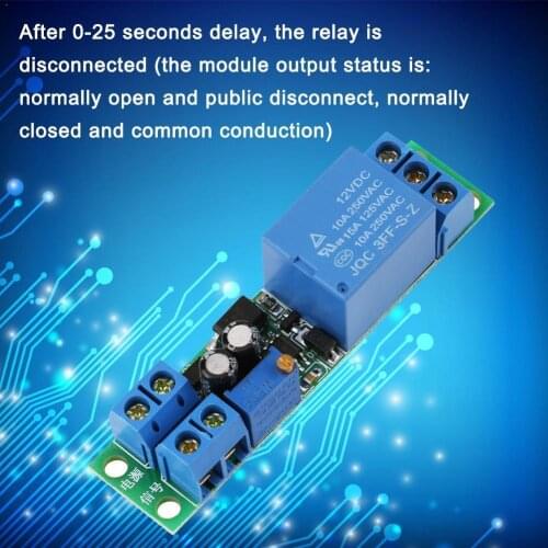 DC 12V Delay Relay Module Low Level Trigger Relay Module Interface DSP AVR ARM For PLC Robotics Shield Board MCU D1S7