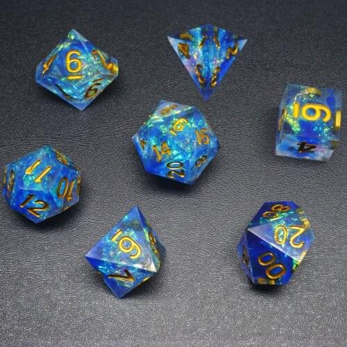 Handmade Custom sharp edge DND dice Symphony Polyhedral Game dice