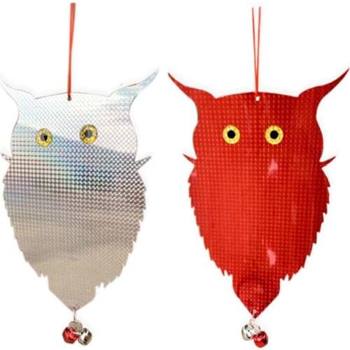 Garden Laser Reflective Fake Owl Hanging Reflective Owl Scarecrow Scares Bird Pigeons Woodpecker Repellent Birds Garden Supplies