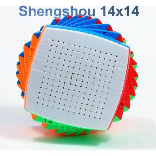 Shengshou 14x14x14 Cube stickerless 100mm Pillow Cubes Speed Magic Puzzle SengSo 14x14 Educational Cubo magico Toys