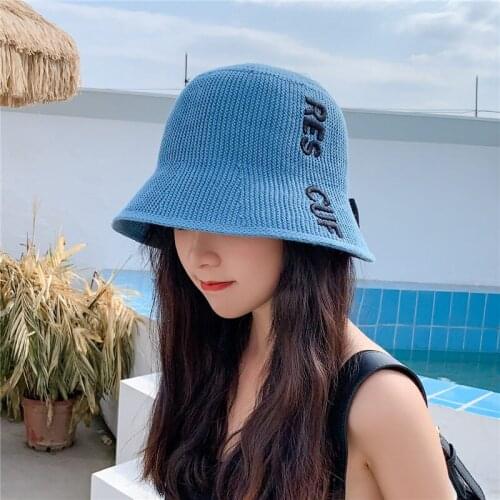 2021 New Womens Brim Sun Hats Summer Bow-tie Straw Hat Fashion Foldable Beach Bucket Hat Cap Holiday