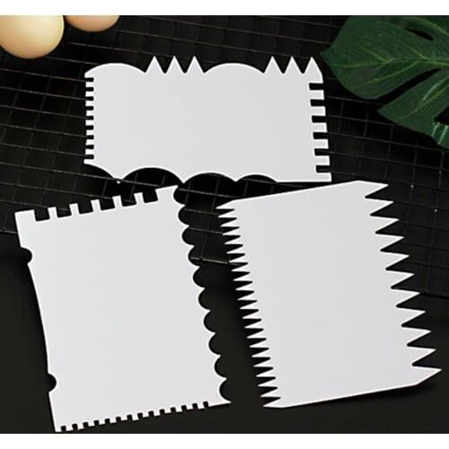 7 PCS Cake Scraper Cake Edge Decorating Tool Scrappers Cutters Smoother Baking Pastry Cutters Baking Spatulas Tools Molds