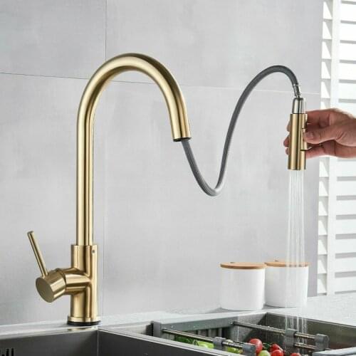 Kitchen Faucets Stainless Steel Kitchen Mixer Single Handle Single Hole Kitchen Faucet Mixer Sink Tap Kitchen Faucet Smart Touch