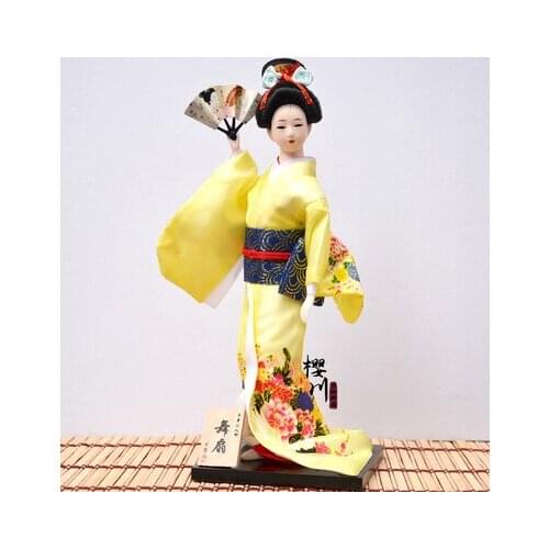 Statuette Ethnic Japanese Folk Handicrafts Creative Japanese Geisha Doll Japanese Crafts geisha doll Crafts Home Accessories
