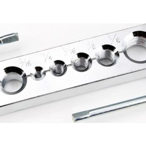 Flaring Tool, 3-16mm Manual Pipe Flaring Expander Tool Copper Heads Tube Swaging Kit, 7Pcs/Set