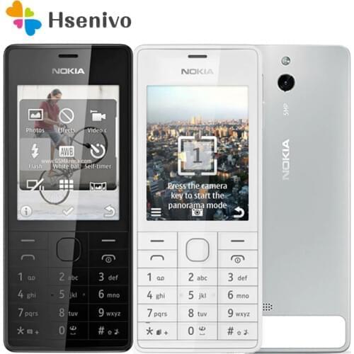 515 Original Unlocked Nokia 515 Single Dual Sim Card 2.4 'Inch 5MP Camera 1200mAh Single Core Cellphone Free shipping