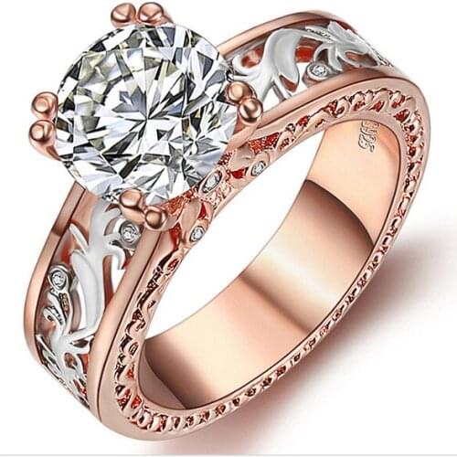 Jewelry Zircon rings womens wholesale wedding crystal Topaz ruby sapphire silver ring