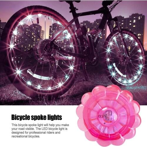 Mountain Bike Wheel Lamp Colorful LED Spoke Light Waterproof And Shockproof Bicycle Safety Warning Wire Light For Cycling 1pcs