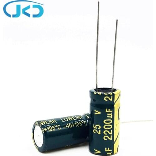 10pcs/lot 25v 2200uf 10*20MM high-frequency low-impedance aluminum electrolytic capacitor 2200uf 25v 25v2200uf 20