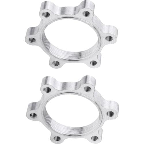 2Pcs Bicycle Free Wheel Hubs Disc Brake Rotor Disc 6 Screw Thread Flange Adapter 48mm
