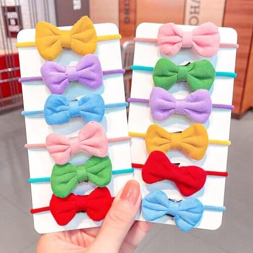 2 Pieces/Set Of New Style Bow Knot Hair Rope Girl Sweet Ribbon Elastic Hair Band Ponytail Hair Band Ladies Fashion Accessories