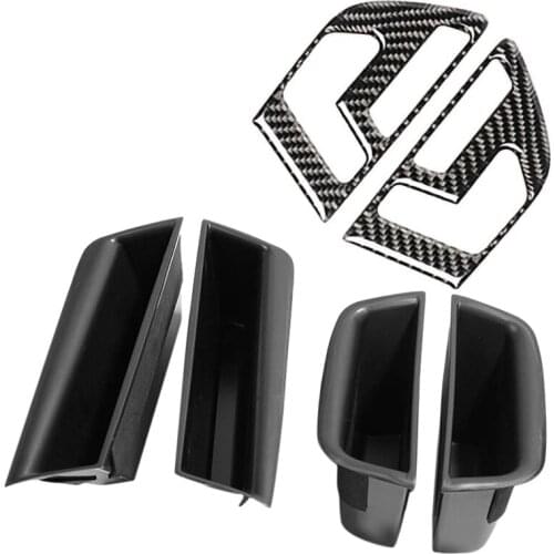 2x Door Buttons Seat Adjustment Panel Cover for Mercedes Benz Gla X156 Cla C117 & 4x Front Rear Door Armrest Storage Box