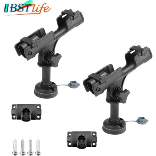 2X ABS Fishing Rod Pole Holder Rack Rest Adjustable Removable Kayak Boat Support Boat Fishing Tackle Accessories Pole Bracket