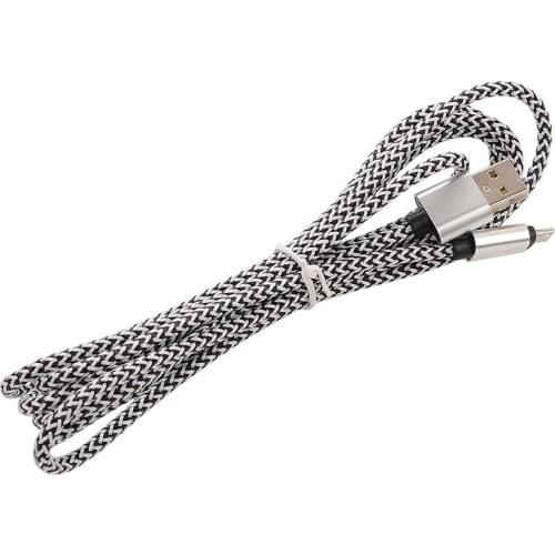 300pcs/lot Metal Double Color Nylon Braided USB Charger Cable For IPhone X Xr Micro USB For Samsung Note 9 S10 S9 S8 Data Cable