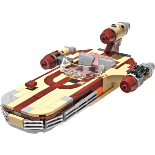 300pcs MOC Building Blocks Star Set Wars Lukes X-34 SoroSuub Landspeeder Model Diy Toy Bricks Toys for Children Christmas Gifts