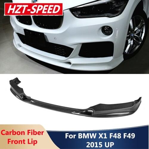 3D Style Real Carbon Fiber Front Lip Diffuser Bumper Spoiler Car Body Kit For BMW X1 Series F48 F49 Tuning 2015 Up