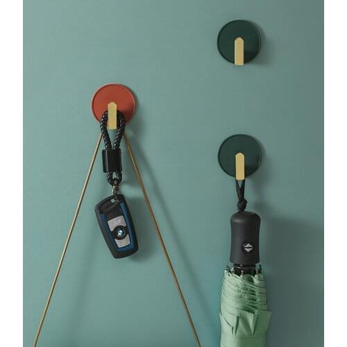 4Pcs Self Adhesive Door Wall Hooks Coat Clothes Hat Scarf Handbag Storage Hanger Decorative Key Holder Home Organizer Rack