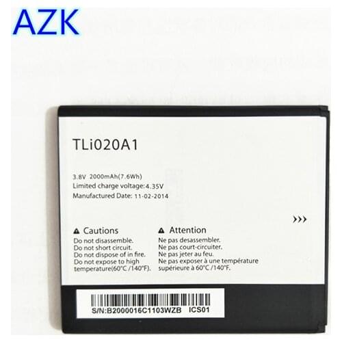 AZK New TLi020A1 Battery For Alcatel One Touch Pop 3 (5) 4G 5 Dual Sim OT 5065D 5065A 5065X 5065W 5065J 5065T Phone Batterie