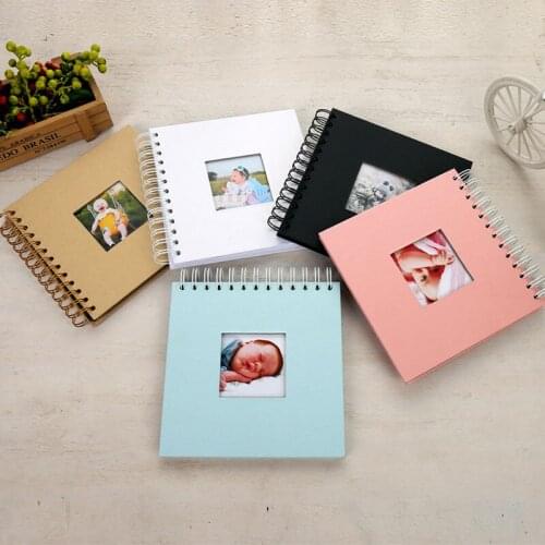 Baby Memory Book DIY Scrapbook Kids Photo Album Growth Record Graduation Picture Storage Book 20 Pages Wire Bind Handmade Gift