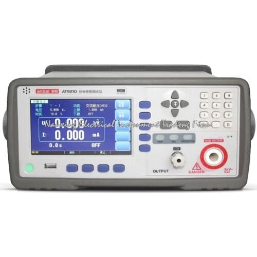 Fast arrival Anbai AT9210 Hipot Tester AC 0.050kV-5.000KV DC 0.050kV-6.000kV with Insulation resistance test
