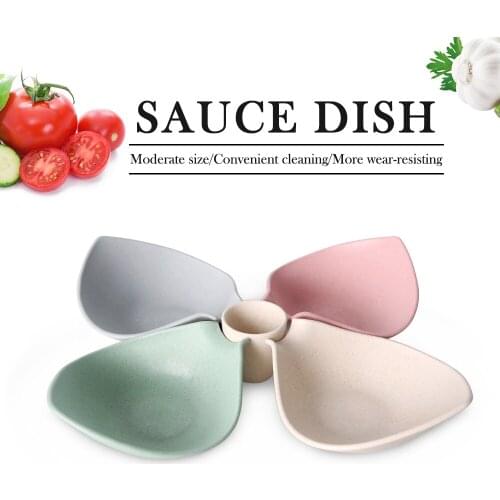 Bamboo Fiber Salad Plates Creative Fruit Snack Dish Multifunctional Sauce Spice Food Bowls Kitchen Distribution Dnnerware Tools
