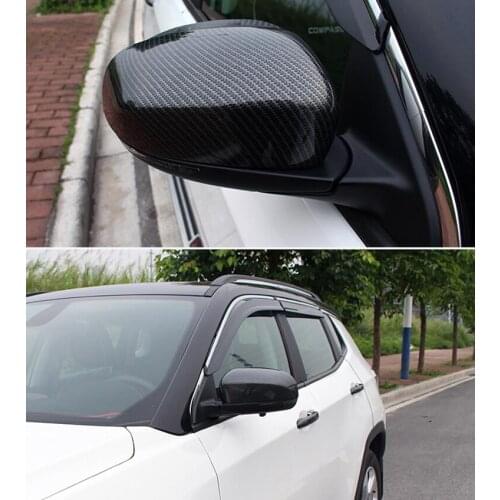 For Jeep Compass 2017 2018 2019 2020 ABS Chromed Side Door Rearview Mirror Cover Trims Back Up Mirror Accessories Car Styling