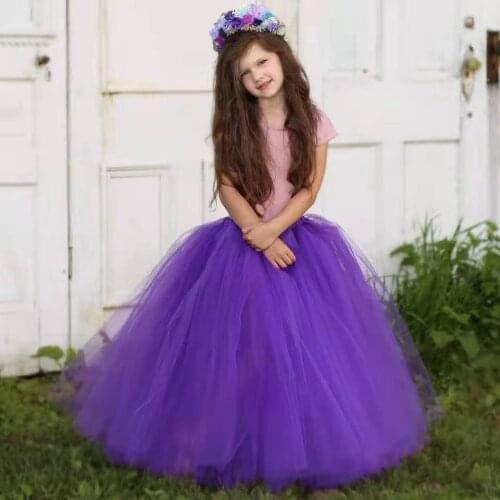 Hot Baby Girls Pastel Long Tutu Skirts Kids Tulle Skirt Pettiskirts Underskirtd Children Birthday Christmas Party Costume Skirts
