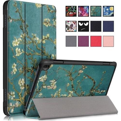 For Amazon Kindle Fire HD 8 2020 / HD 8 Plus 2020 Tablet Painted PU Slim Magnetic Folding Leather Flip Sleep Smart Cover Case
