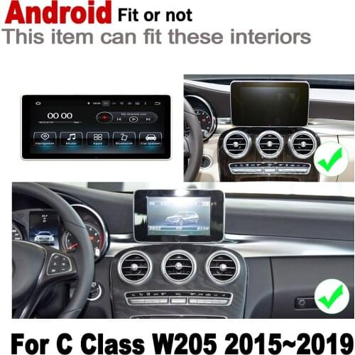 HD Screen Stereo Android Car GPS Navi Map For Mercedes Benz C Class W205 2015~2019 NTG Original Style Multimedia Player Radio