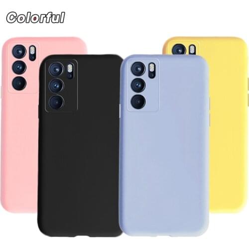 Matte Case For OPPO Reno 6 Pro 5G Case Soft Silicon Candy Color Phone Bag Cover For OPPO Reno6 Reno 6 Pro Plus Shockproof Bumper