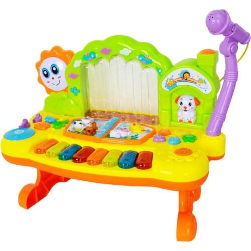 Karaoke Microphone Kids Musical Educational Piano Musical Toys for Toddler Kids Microphone with Stand music toys for kids BB50YQ