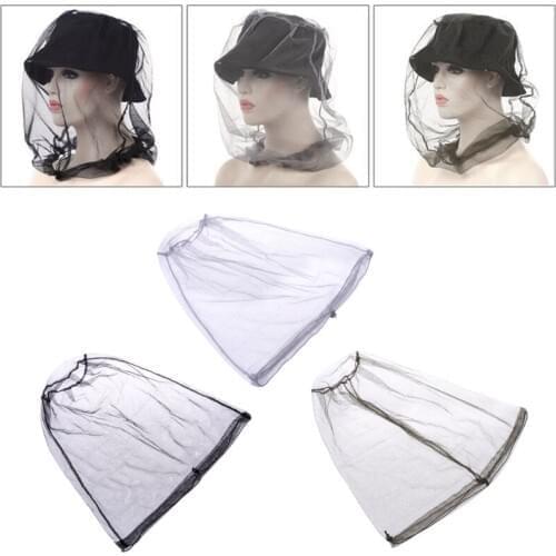 Mosquito Bee Insect Mesh Head Face Protector Fishing Hunting Net Hat Mask Caps Mosquito Prevention Neck Head Cover